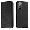 Pikkukuva 1 / 5: Samsung Galaxy S20 Fe -kotelo, PU-nahkainen läppäsuojus magneettisella sulkimella, lompakkokorttipaikat ja jalusta Black
