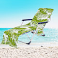 Miniatyrbillede 1 af 11: Tropiske Planter Mikrofiber Strandstol Betræk Håndklæde Med Lomme Udendørs Hurtigtørrende Bærbar Have Pool Loungestol Tæppe 26 73x210cm