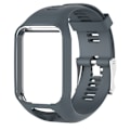 Pikkukuva 11 / 11: Silikoninen vaihtoranneke TomTom Multi-Sport /Runner2/3 -kelloon Army green