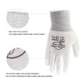 Miniatyrbillede 4 af 7: 12 Par CE-certificerede Sorte Polyester PU Arbejdssikkerhedshandsker Mekaniker Arbejdshandsker Til Havearbejde Arbejdsbeskyttelseshandsker EN388 N10550 S