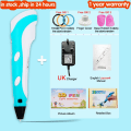 Miniatyrbillede 11 af 11: 3D Pen til Børn 3D Tegne- og Printpen med LCD-Skærm Kompatibel med PLA Filament Legetøj til Børn Jule- og Fødselsdagsgave PLA Filagment USB 100M PLA  Albulm1
