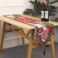 Miniatyrbillede 1 af 11: Julepynt Strikket Bordløber Kreativ Julebordløber Bord Julemandsdekoration Knitted table runner for the elderly