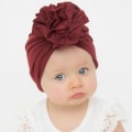 Miniatyrbillede 2 af 11: Ny Babyhue Børns Plisserede Blomster Babyers Strikkede Bomuldshue 18 Farver #17 caramel color