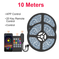 Miniatyrbild 1 av 11: LED Strip Ljus RGB 5050/SMD2835 Flexibel Ribbon DIY Led Ljus Strip RGB Tejp Diod DC 12V bluetooth Julbelysning 5050 music 20key 10m 0 - 5W
