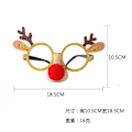 Miniatyrbillede 4 af 6: Julegave Børnebriller Stel Gevir Snemand Stel Julemandsdekorationer Børne Julebriller Red nose red frame antlers glasses