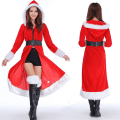 Pikkukuva 2 / 11: Jouluasu Seksikäs Nainen Halkio Cosplay Valkoinen Sametti Fleece Huivit Syvä Kiiltävä Body Lumityttö Asu Vuoden Mekko H2