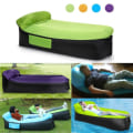 Miniatyrbilde 4 av 4: Lazy Sofa Lounger Luftsofa Enhjørning Saccosekk Stol Rask Oppblåsbar Utendørs Strand Lounger Purple