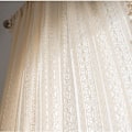 Miniatyrbillede 1 af 5: Hul Blondegardin Beige Geometrisk Blomst Stue Soveværelse Gardiner Beige Clover tassel curtain rod 150 width * 220CM height