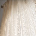 Pikkukuva 1 / 5: Ontto pitsiverho, beige, geometrinen kukka, olohuoneen makuuhuoneen verho Beige Clover tassel hook curtain 150 width * 280CM height