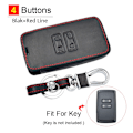 Miniatyrbillede 1 af 6: Læder Bil Nøgle Cover Til Renault Captur Koleos Kadjar Arkana Megane Dacia Duster Sandero Stepway Smart Fjernbetjening Nøgle Etui with Red Line