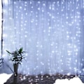 Miniatyrbilde 1 av 7: Jule USB Gardin Lyslenke Lys Fjernkontroll Fairy Light Juledekorasjon for Hjem Bryllupsfest Høytidsbelysning White 3M x 2M