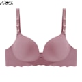 Miniatyrbild 1 av 4: Seamless BH med vågigt mönster i ett stycke för dam, plus size, push up-bralette, lätt och andningsbar underkläder Pink 36/80BC