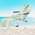 Miniatyrbild 3 av 11: Tropiska Växter Mikrofiber Strandstolsöverdrag Handduk Med Ficka Utomhus Snabbtorkande Bärbar Trädgård Pool Lounge Stol Filt 12 73x210cm