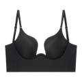 Miniatyrbillede 2 af 4: Push Up BH Rygløs Dame BH Lav Udskæring Sexet Plunge BH Åben Ryg Bryllupsundertøj Usynlig Sømløs Dyb U Lingeri Khaki 70B