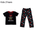 Miniatyrbild 1 av 11: Julpyjamas Matchande Familjepyjamas Förälder-Barn Pyjamasset Kläder Kortärmad T-shirt Byxor Snö Älg Tryckt Nattkläder Outfit Kids 2Y