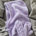 Miniatyrbillede 10 af 11: Western Style Efterår og Vinter Mode Varmt Halstørklæde Halsbeskyttelse Integreret Uldstrikket Hue Kvinder Elegant gray