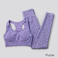 Miniatyrbild 3 av 11: Yoga Set Träningskläder Sportkläder Gym Kläder Fitness Leggings Toppar För Kvinnor 3 pcs set wine red M