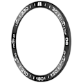 Miniatyrbillede 5 af 5: Til Garmin Fenix 8 Solar 51mm Rustfrit Stål Bezel Ridsefast Beskyttelsesring - Sort+Rød Black+White