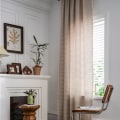 Miniatyrbild 1 av 11: Enkel Gardin i Bomull och Linne Randig Tofs Vardagsrum Gardinstång Beige Stripes tassel-Rod curtain 150W * 215 High CM