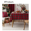 Miniatyrbild 7 av 11: Julhelg Duk Röd Rutig Bordsduk Vardagsrum Dekoration Te Bordsduk Bordsmatta Rektangulär Duk Large plaid red 140*300cm