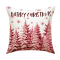 Miniatyrbild 1 av 11: Merry Christmas Kuddfodral 45x45cm Prydnadskudde Vinter Juldekorationer för Hem Träd Hjort Soffa Kuddfodral 22