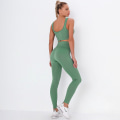 Pikkukuva 7 / 7: Eurooppalainen ja amerikkalainen jooga fitness urheilu liivipuku saumaton raidallinen jacquard rintaliivit fitness joogavaatteet leggingsit naisille 6097 bra set-dark gray S