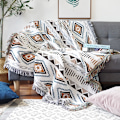 Miniatyrbild 6 av 11: Bohemisk Pläd Filt för Soffsäng Dekorativ Filt Utomhus Camping Filt Boho Sofföverdrag Pläd Picknick Filt Med Tofs Type 3 130x160cm