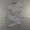 Miniatyrbild 11 av 11: Yoga BH Crop top Sport BH Träningskläder Sömlös Polyester Gym Set 2pcsGreen L