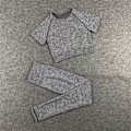 Pikkukuva 11 / 11: Jooga Rintaliivit Crop Top Urheiluliivit Treenausasu Saumaton Polyesteri Kuntosalisetti 2pcsPurple M