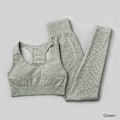 Miniatyrbild 5 av 11: Yoga Set Träningskläder Sportkläder Gym Kläder Fitness Leggings Toppar För Kvinnor 3 pcs set wine red M