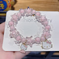 Miniatyrbillede 7 af 7: Koreansk stil Nye pigers niche tegneseriearmbånd Friske børn Krystalperlebesat Cinnamoroll Babycinnamoroll Studentersmykker Blue StellaLou melody bracelet