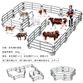 Miniatyrbild 10 av 11: Mikro Landskap Scen Dekoration Hästgård Leksak Ladugård Djurmodell Leksaker Simulering Staket Tillbehör Djur Sandbord Leksak 6 fork set