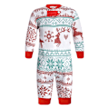 Pikkukuva 6 / 6: Joulu Pyjamat Yhteensopivat Perhe Pyjamat Vanhempi-lapsi Asu Hirvi Poropainatuksella Pitkähihainen Paita ja Alaosa Oloasu MEN 3XL