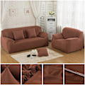 Miniatyrbild 3 av 11: Överdrag Enfärgat Sofföverdrag för Vardagsrum Elastiskt Hörnsofföverdrag Stolsöverdrag 1/2/3/4 Sits Beige 2-seater 145-185cm