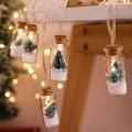 Miniatyrbillede 4 af 4: Ønskeflaske LED Juletræslampe Lysstreng Kobbertråd Batteriboks Boligdekoration Green Christmas tree 2 M 10 lights 2 No. 5 batteries