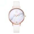 Miniatyrbillede 1 af 3: Moderigtigt Simpelt Casual Dame Quartz Ur Bælte Stil Dame Vandtæt Dameur K0039 White