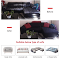 Miniatyrbild 4 av 11: Elastiskt Stretch Sofföverdrag 1/2/3/4 Sits Sofföverdrag Universal Soffor Vardagsrum Sektionssoffa L-formad Överdrag 002 1-seater(90-140cm)