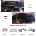 Miniatyrbilde 4 av 11: Elastisk Stretch Sofatrekk 1/2/3/4 Seter Sofatrekk Sjeselongtrekk for Universale Sofaer Stue Seksjons Sofa L Formet Trekk 010 1-seater(90-140cm)