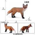 Miniatyrbild 10 av 11: Fox modell leksak vilda djur modell set leksak simulering solid räv plommonhjort barn tårtdekorationer M sika deer 6-style suit
