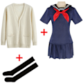 Pikkukuva 8 / 10: Anime My Hero Academia Boku No Hero Academia Cosplay-asu Himiko Toga JK-univormu Villapaita Takki Halloween-vaatteet A1 One size M