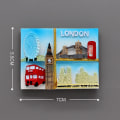 Pikkukuva 7 / 10: Lontoon matkamuisto magneettiset 3D jääkaappimagneetit Brittisotilasbussi London Bridge jääkaappimagneetit Maailman turismimatkamuistolahjat London Bus
