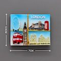Pikkukuva 8 / 10: Lontoon matkamuisto magneettiset 3D jääkaappimagneetit Brittisotilasbussi London Bridge jääkaappimagneetit Maailman turismimatkamuistolahjat London city 2