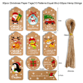 Pikkukuva 6 / 11: 48/50 kpl Hyvää Joulua Kraft Paperi Tagit DIY Käsintehty Lahjapaketointi Paperi Tarrat Joulupukki Ripustuskoristeet Uuden Vuoden Sisustus 50pcs-set3