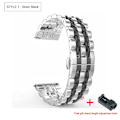 Pikkukuva 1 / 11: Ranneke HUAWEI WATCH GT 2 Pro gt2pro -kelloon, metallinen ruostumattomasta teräksestä valmistettu ranneke HUAWEI gt2 pro -kelloon, kellon rannekorutarvikkeet Silver black For HUAWEI GT2 Pro