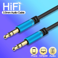 Miniatyrbillede 4 af 9: 3,5 mm Jack Han til Han Audio Aux Kabel Til Samsung Xiaomi 3,5 mm Jack Audio Kabel Jack Til Bil Hovedtelefon Højttaler Ledningsadapter Blue-support mic 0.5m-