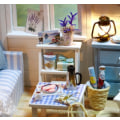 Miniatyrbilde 5 av 5: DIY Mini Hus Byggesett Modell Montering Leketøy Barnas Bursdagsartikler Julegave Blue