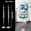 Miniatyrbillede 7 af 11: 7/11/19 Rør Ballonholder Balloner Stativ Søjle Konfetti Ballon Børnefødselsdag Baby Shower Bryllupsdekoration Forsyninger 1set LED stand a