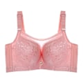 Miniatyrbild 3 av 3: Full Coverage BH för Kvinnor Plus Size Spets BH med Mesh E F Kupa Push Up Underkläder Black 42F