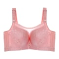 Miniatyrbilde 3 av 3: Full Coverage BH for Kvinner Pluss Størrelse Blonde BH med Mesh E F Cup Push Up Undertøy Black 42E