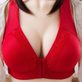 Miniatyrbilde 3 av 5: Dame Ensfarget Push Up Myk BH Frontspenne Sømløst Sexy Undertøy Pink pearl 40/90